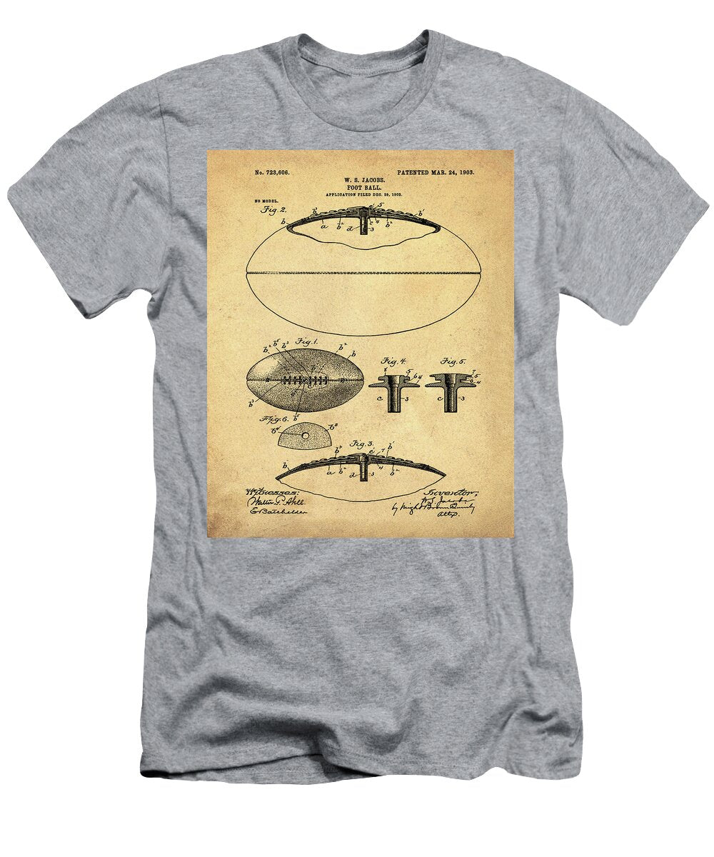 Football Patent 1903 Sepia Bill Cannon T-Shirt