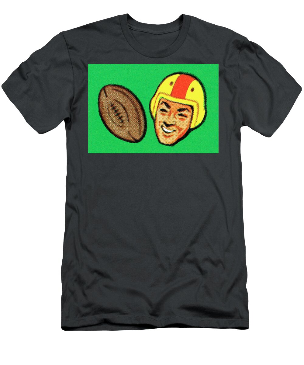 Football Player and Ball Csa Images T-Shirt