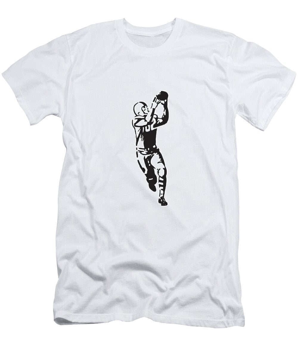 Football Player Catching Ball Csa Images T-Shirt