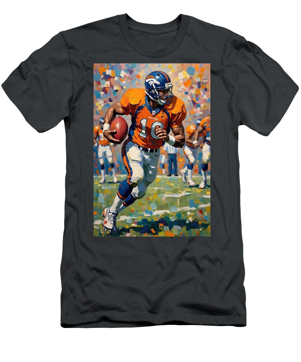 Football Player in Action Jerry Mcelroy T-Shirt