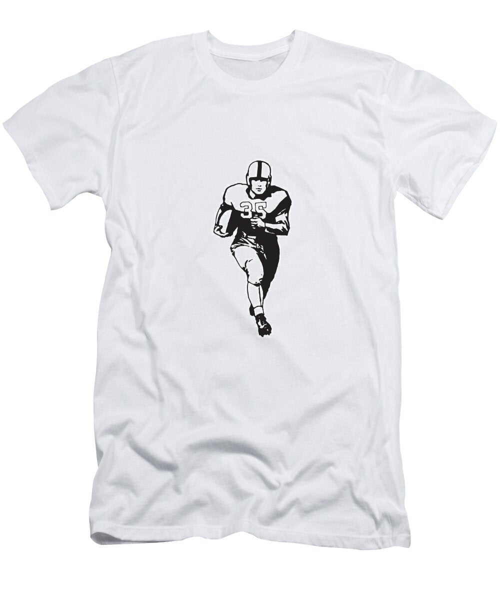 Football Player Rushing with Ball Csa Images T-Shirt
