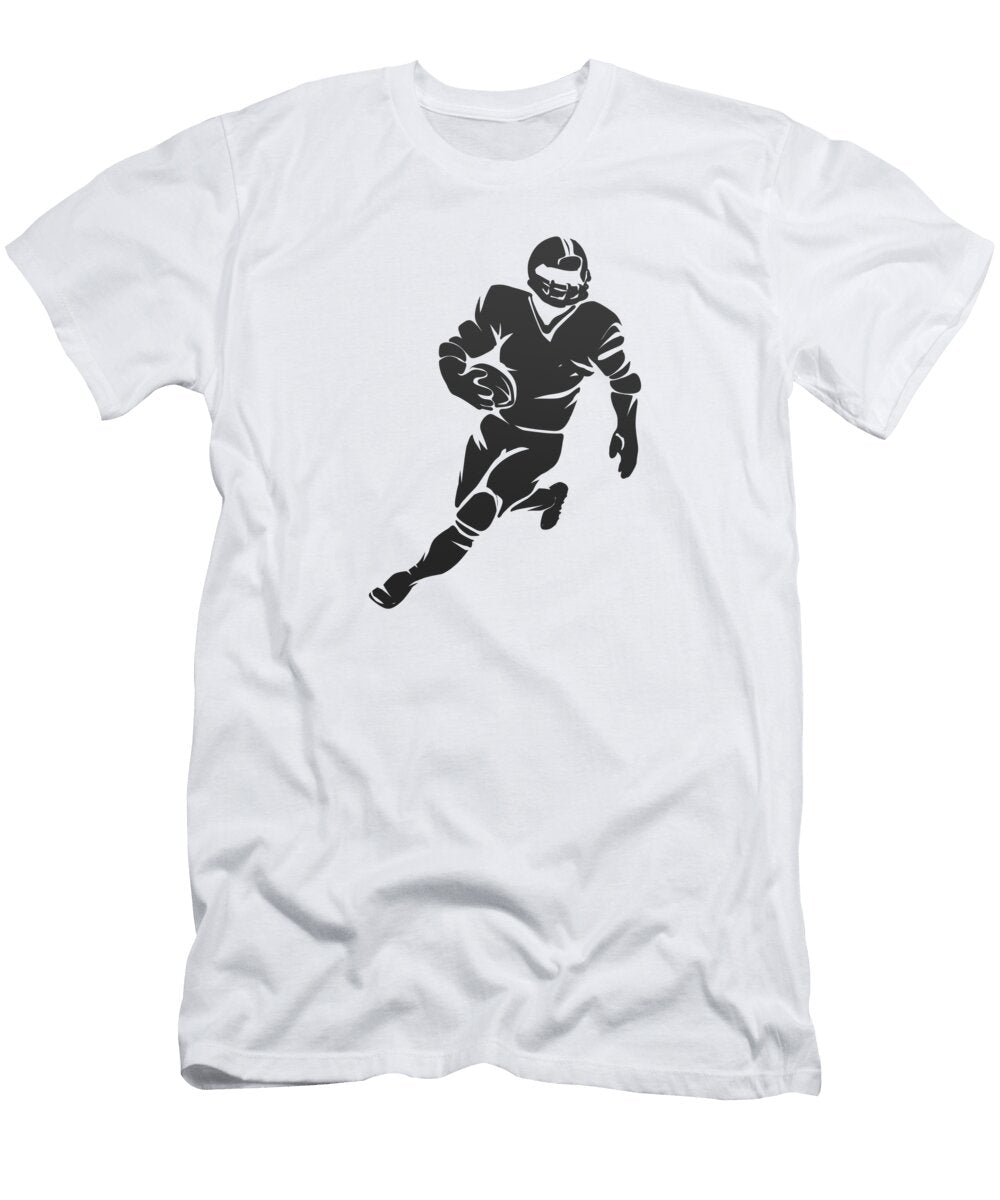 Football Player Silhouette Johnnie Art T-Shirt