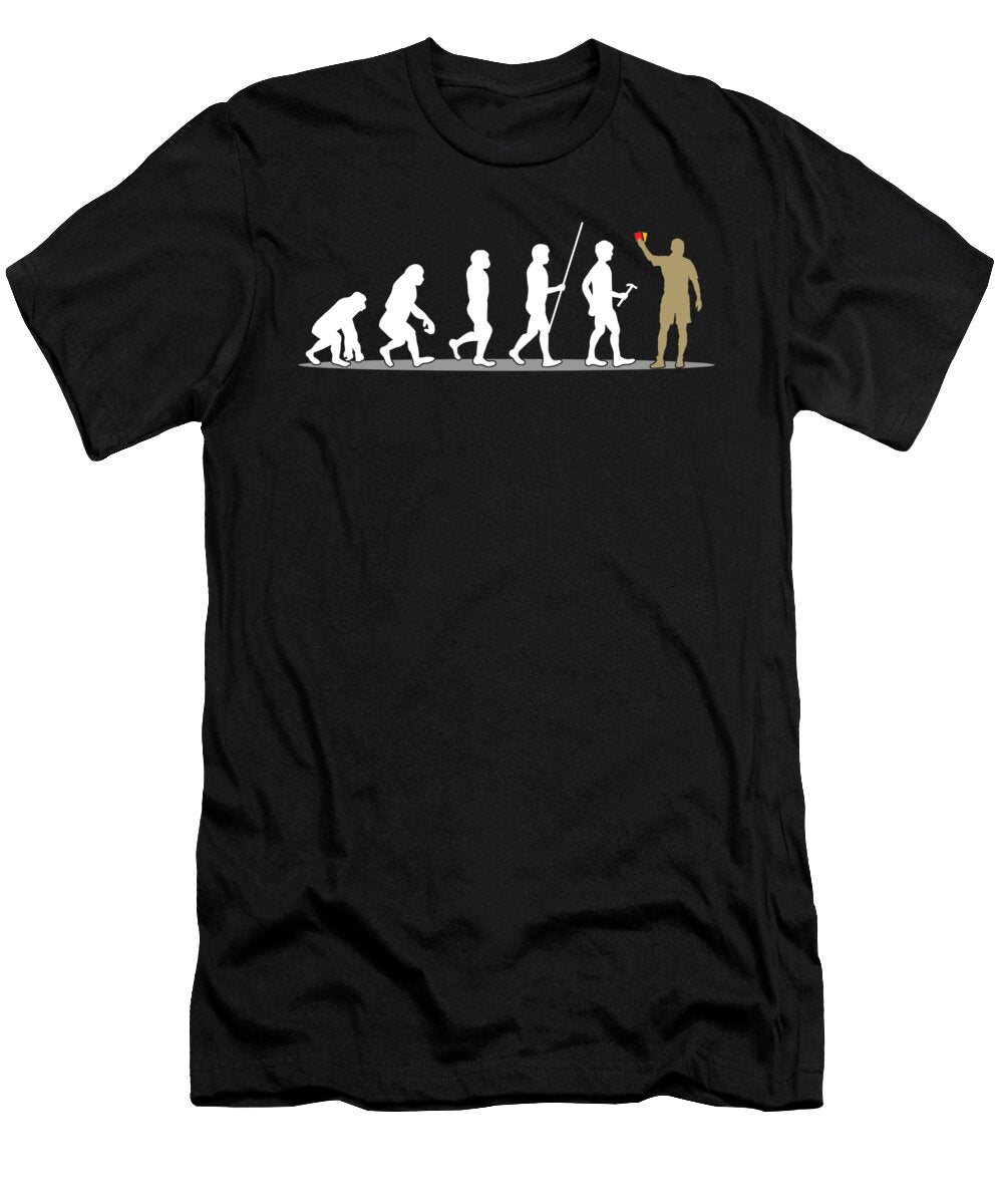 Football Ref Soccer Coach Sports Judge Scorer Gift Referee Evolution Thomas Larch T-Shirt