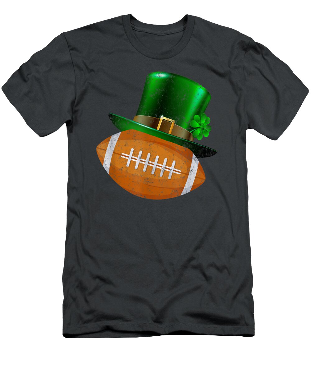 Football Rugby Leprechaun Shamrock St Patricks Day Julie Hurst T-Shirt