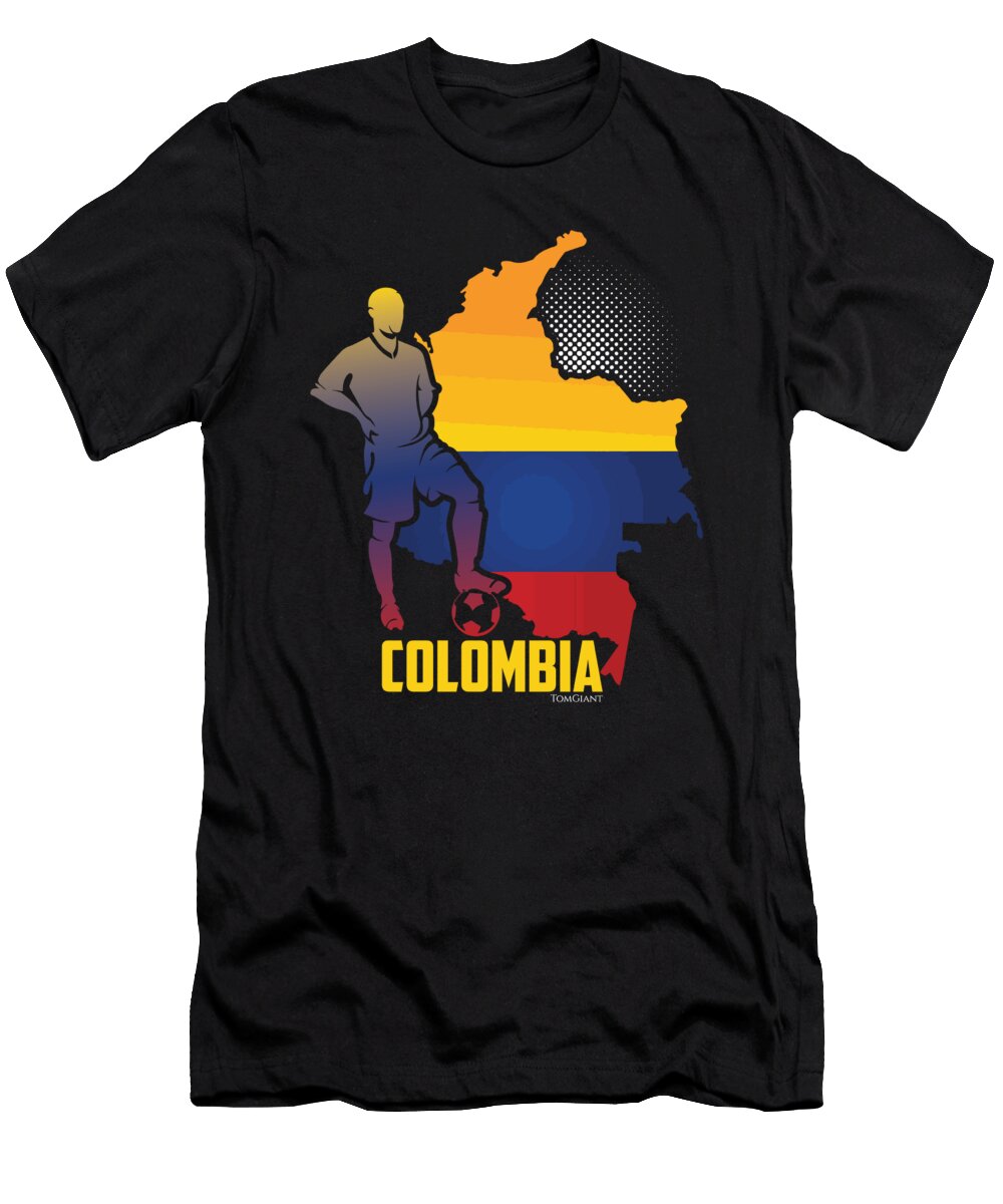Football Worldcup Colombia Colombians Soccer Team Sports Footballer Rugby Gift Thomas Larch T-Shirt