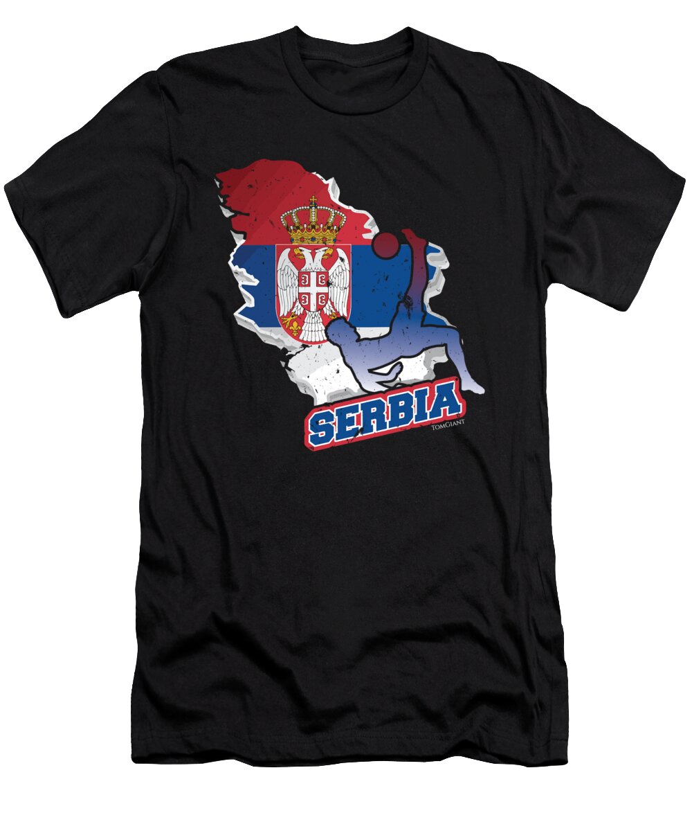 Football Worldcup Serbia Serbian Soccer Team Sports Footballer Rugby Gift Thomas Larch T-Shirt
