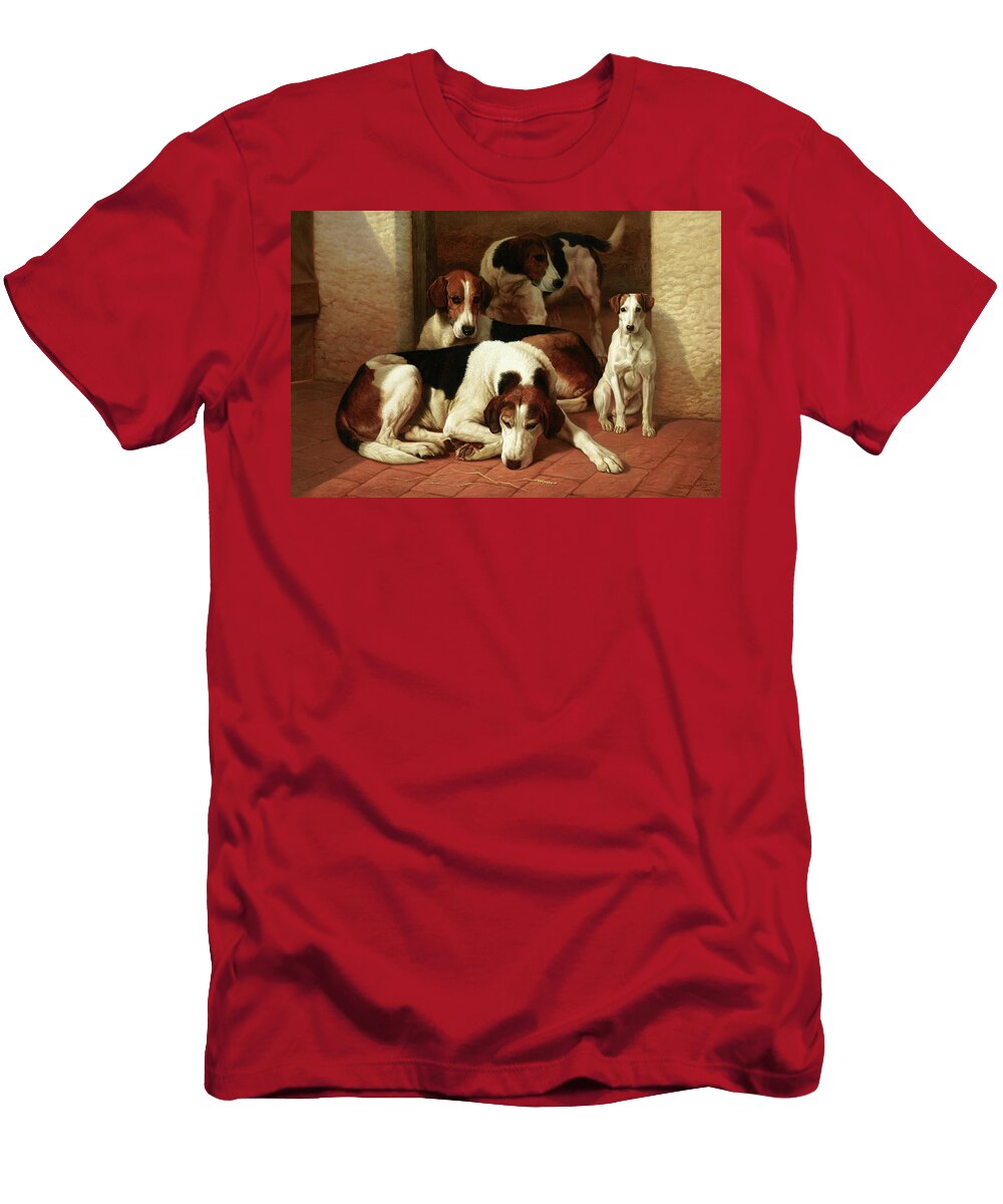 Foxhounds and a Terrier Edward Algernon Stuart Douglas T-Shirt