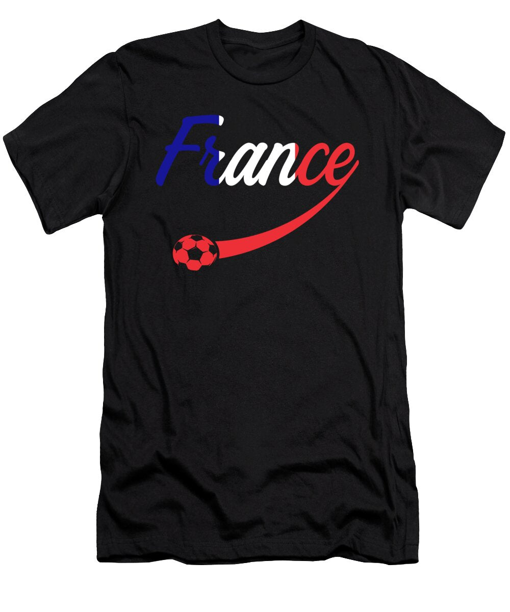 France Flag Soccer Player Ball Team 2021 Gift Thomas Larch T-Shirt