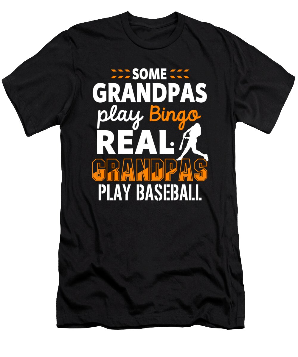 Funny Baseball Grandpa Glove Baseball Player Gift Muc Designs T-Shirt
