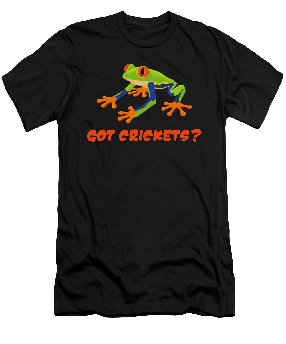 Funny Got Crickets Red Eyed Tree Frog Amphibian Product Jacob Hughes T-Shirt