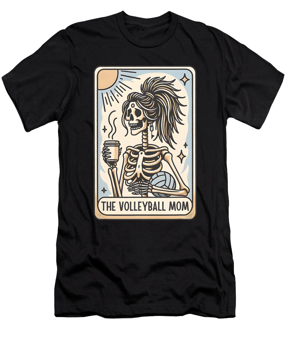 Funny Halloween Volleyball Mama Volleyball Mom Studi Alex T-Shirt