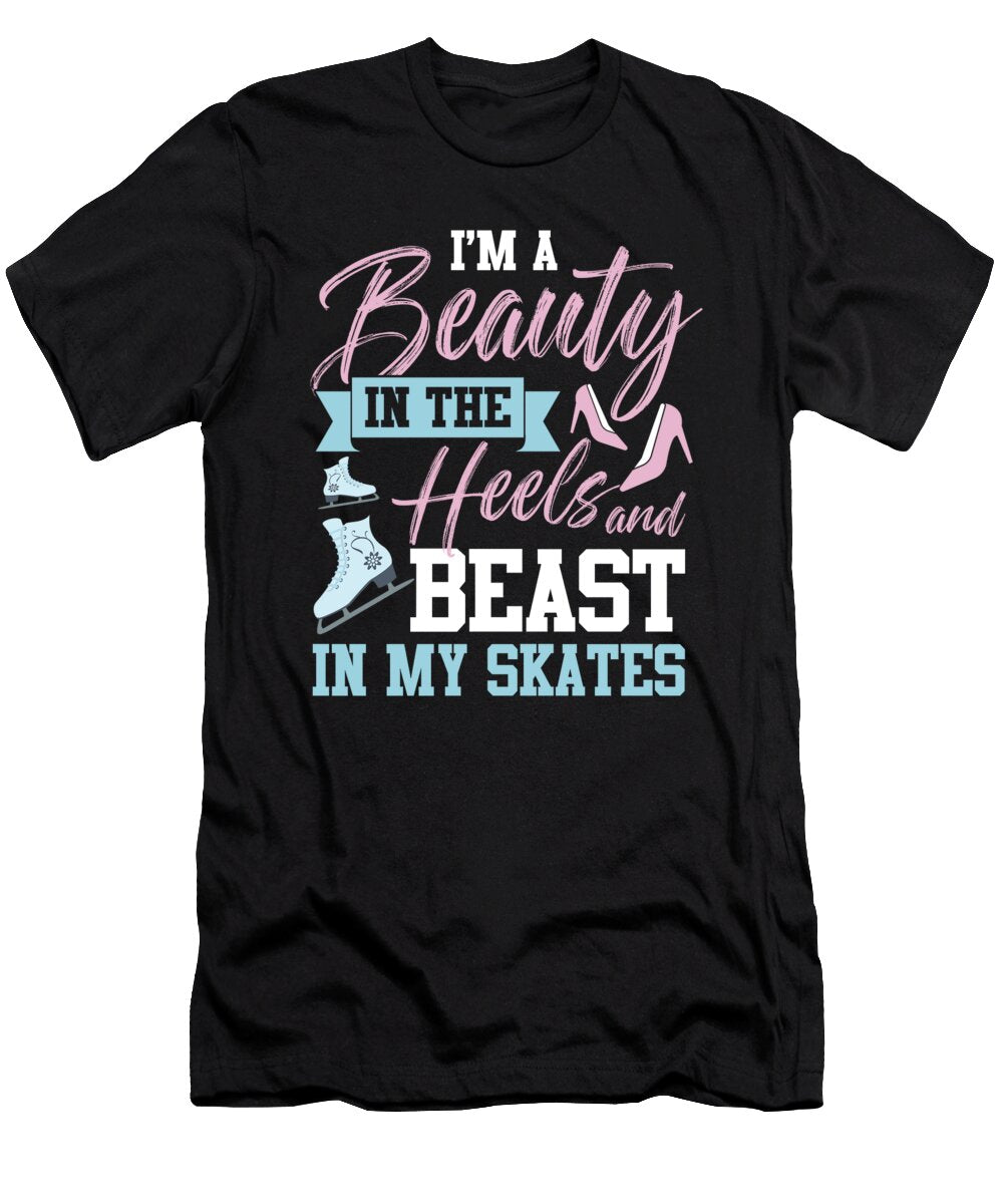 Funny Ice Hockey Beast Girl Beauty Me T-Shirt