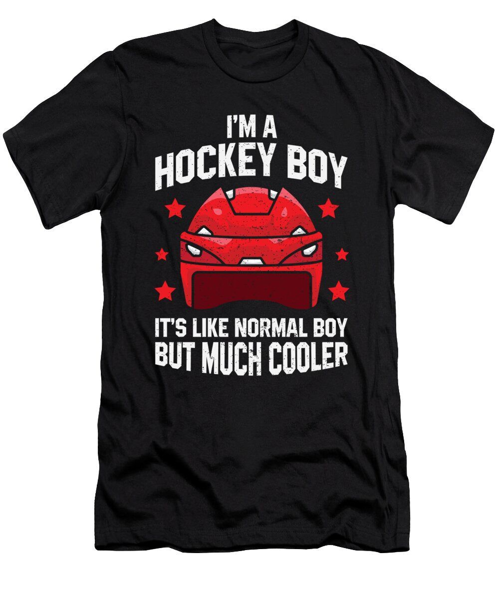 Funny Ice Hockey Box Gift for Hockey Boy Eq Designs T-Shirt