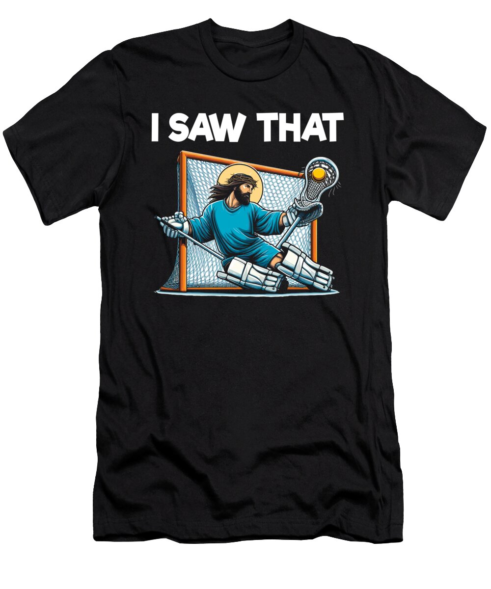 Funny Jesus Goalie Lacrosse Player Me T-Shirt