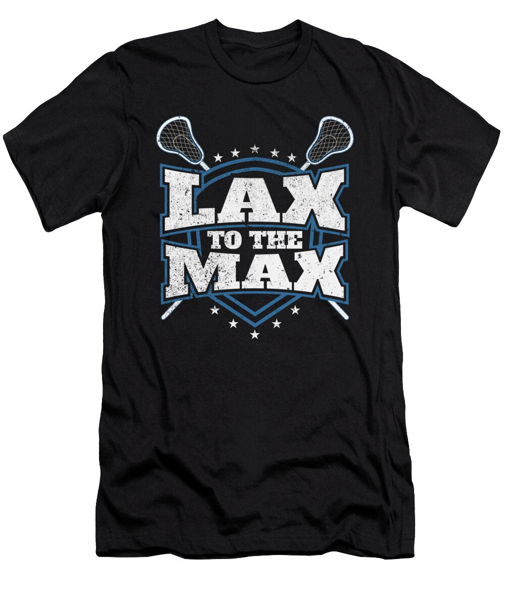 Funny Lacrosse Player Lax Team Player Lacrosse Crazy Squirrel T-Shirt