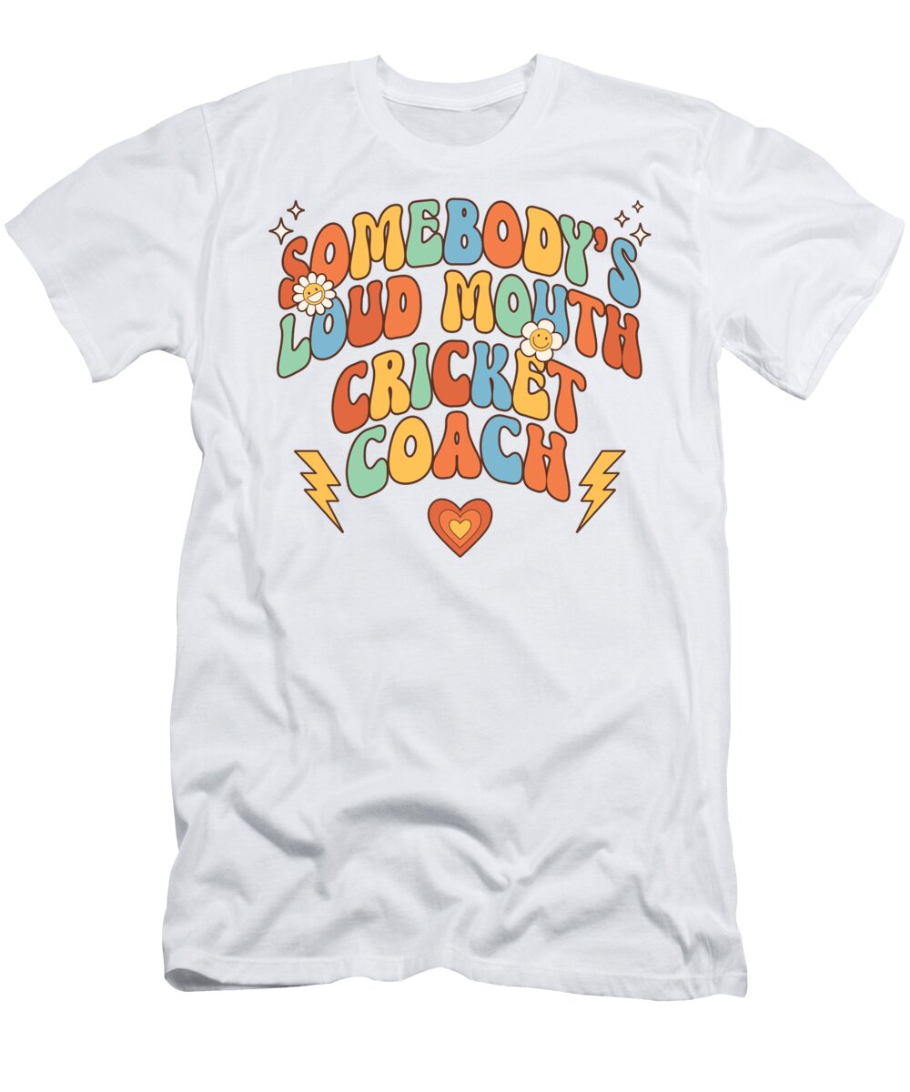 Funny Loudmouth Retro Cricket Coach Deon Du Plessis Art T-Shirt