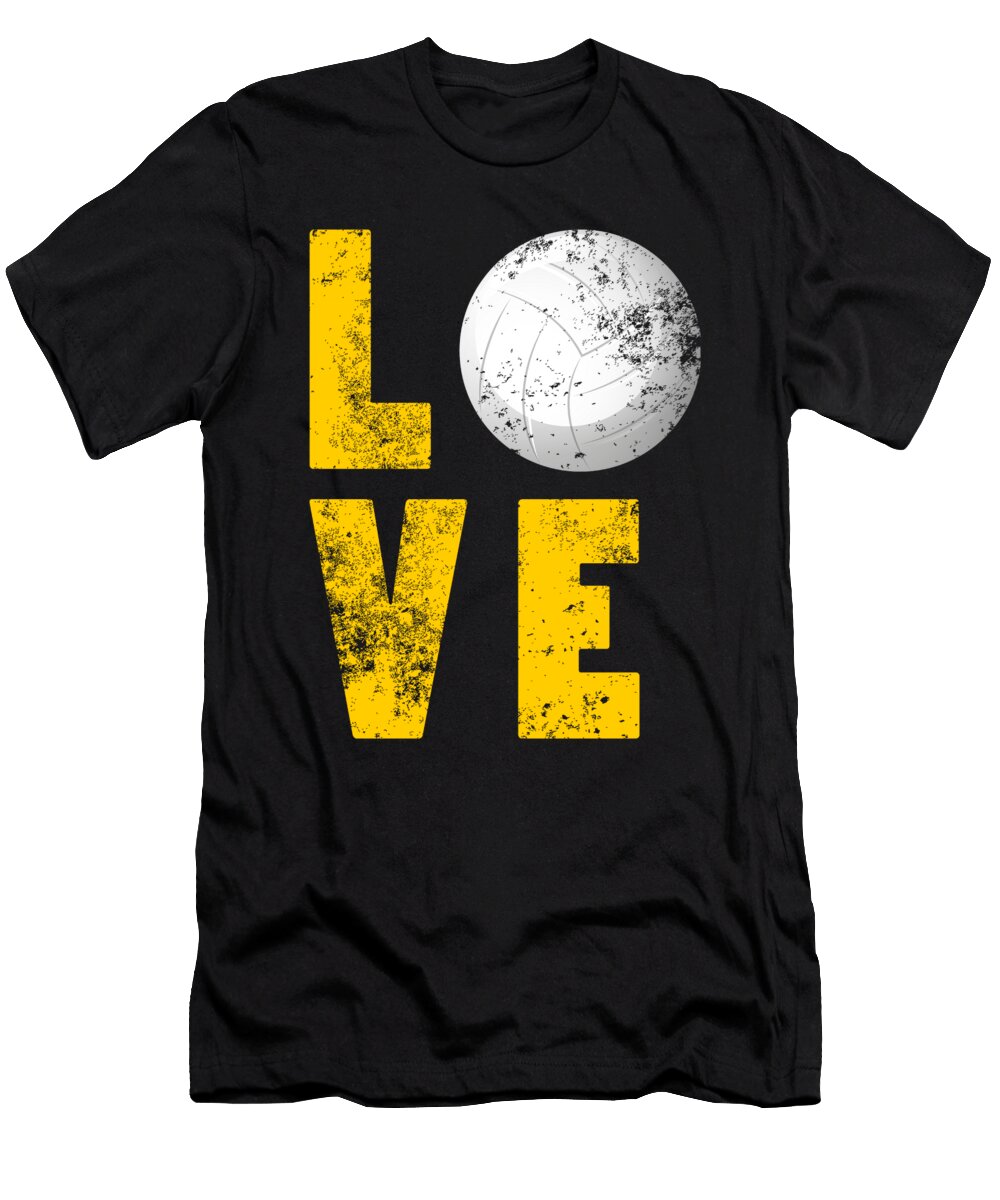 Funny Love Volleyball Design Gift for Sport Lovers Art Frikiland T-Shirt