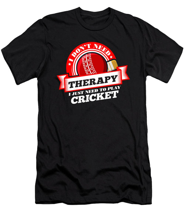 Funny Quote I Dont Need Therapy I Just Need to Play Cricket Orange Pieces T-Shirt