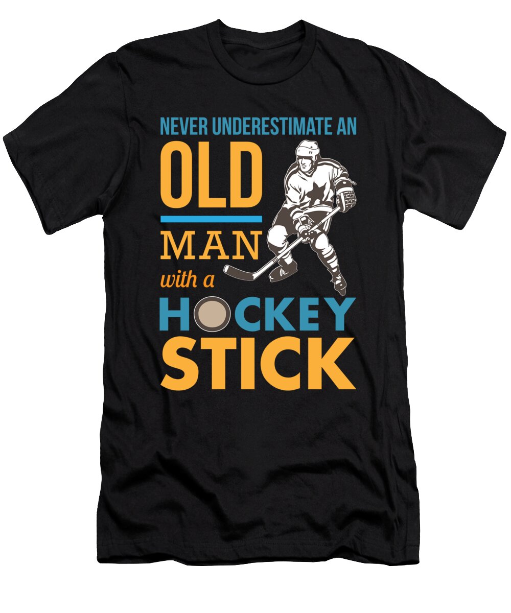 Funny Retired Ice Hockey Player Gift Ice Puck Muc Designs T-Shirt