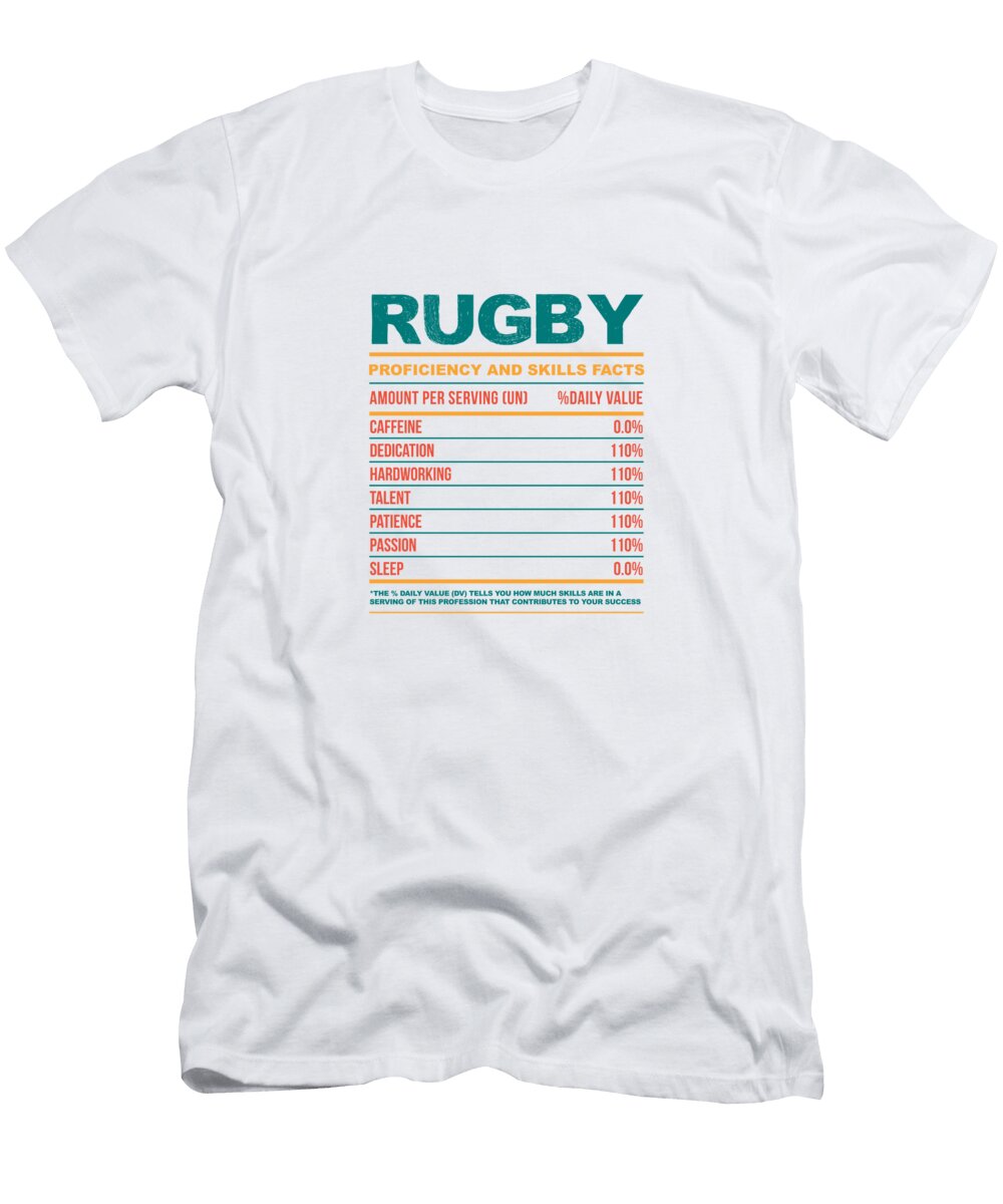 Funny Rugby Nutritional Facts Neod T-Shirt