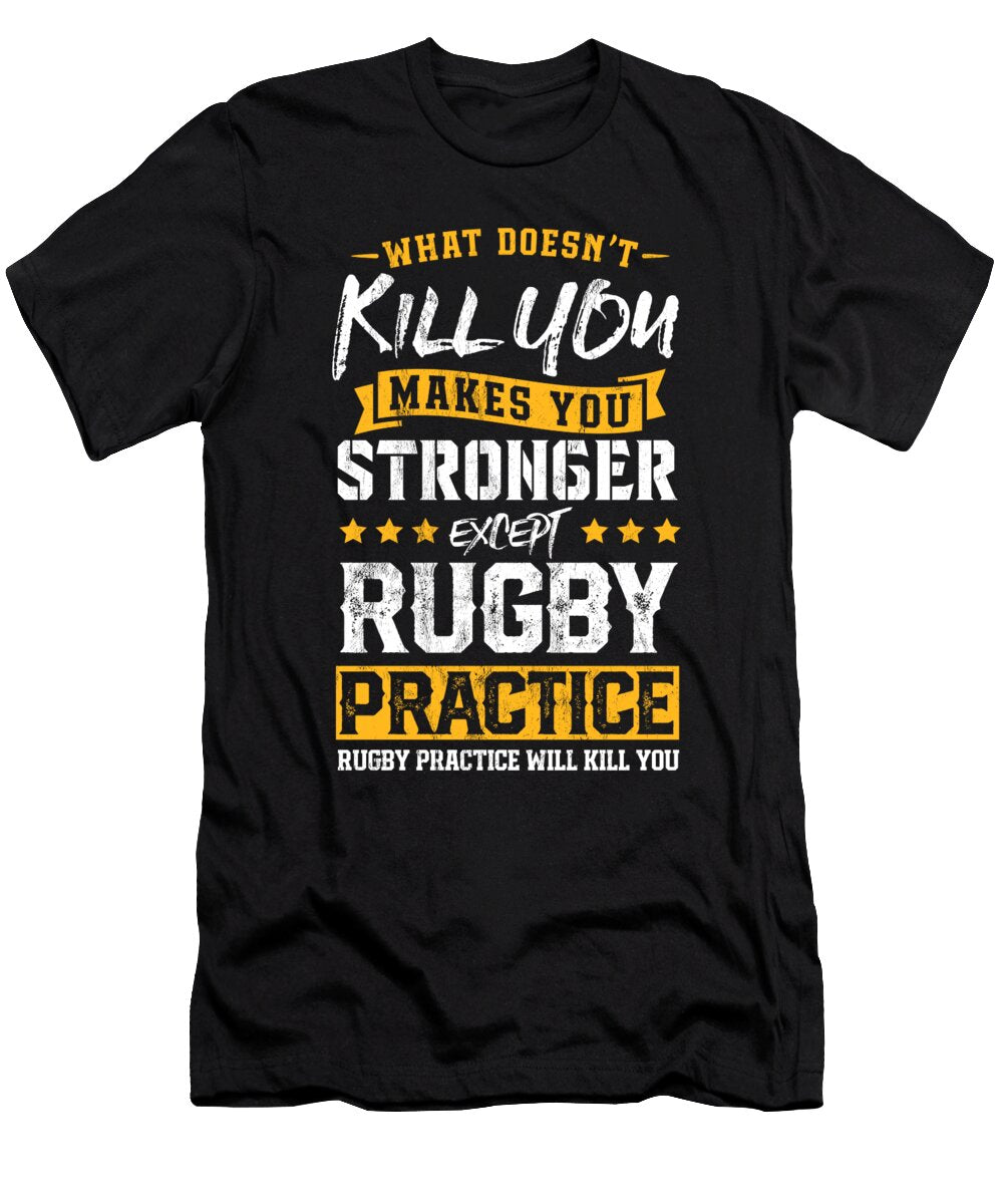 Funny Rugby Player Practice Team Coach Gift Noirty Designs T-Shirt