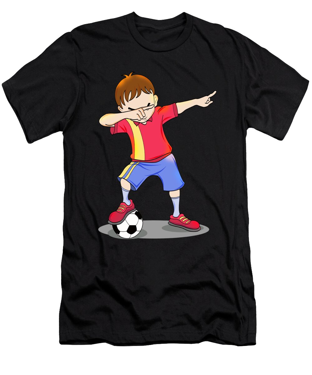Funny Soccer Boy Dabbing Team Soccer Player Gift Muc Designs T-Shirt