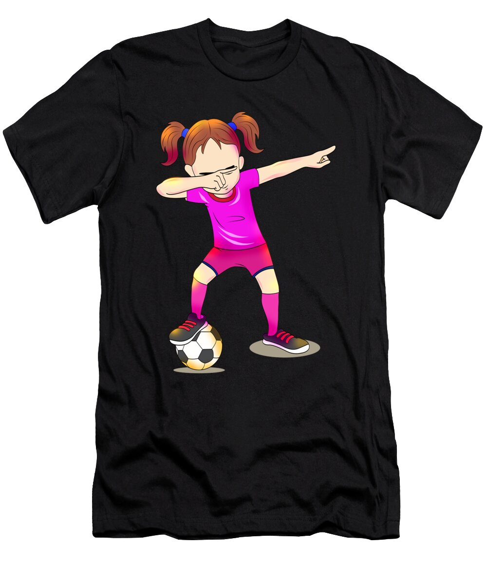 Funny Soccer Girl Dabbing Team Soccer Player Gift Muc Designs T-Shirt