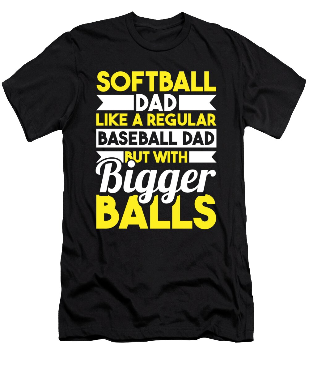 Funny Softball Batter Catcher Pitcher Softball Dad Crazy Squirrel T-Shirt