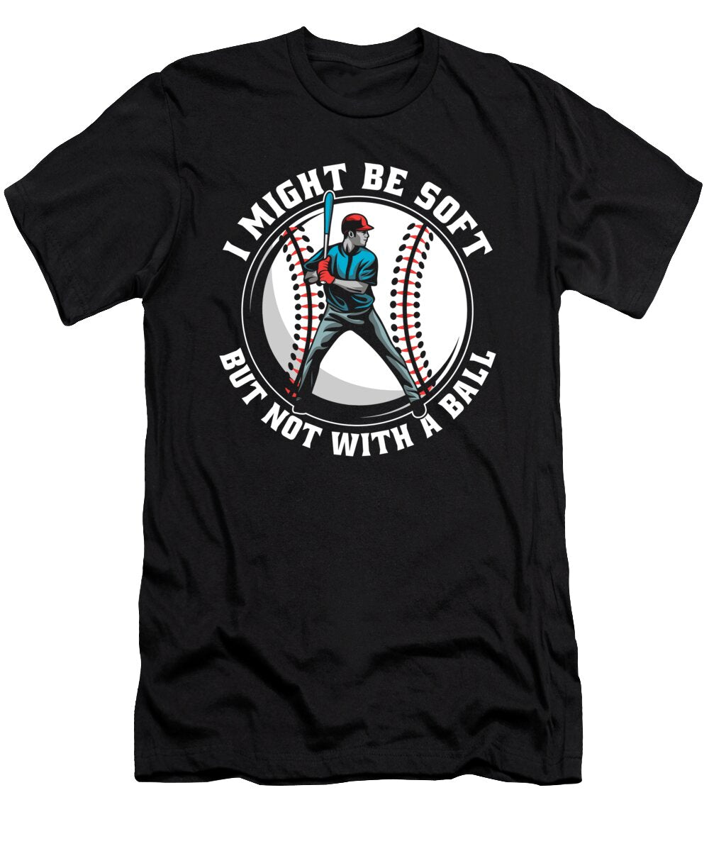Funny Softball Batter Catcher Softball Pitcher Crazy Squirrel T-Shirt