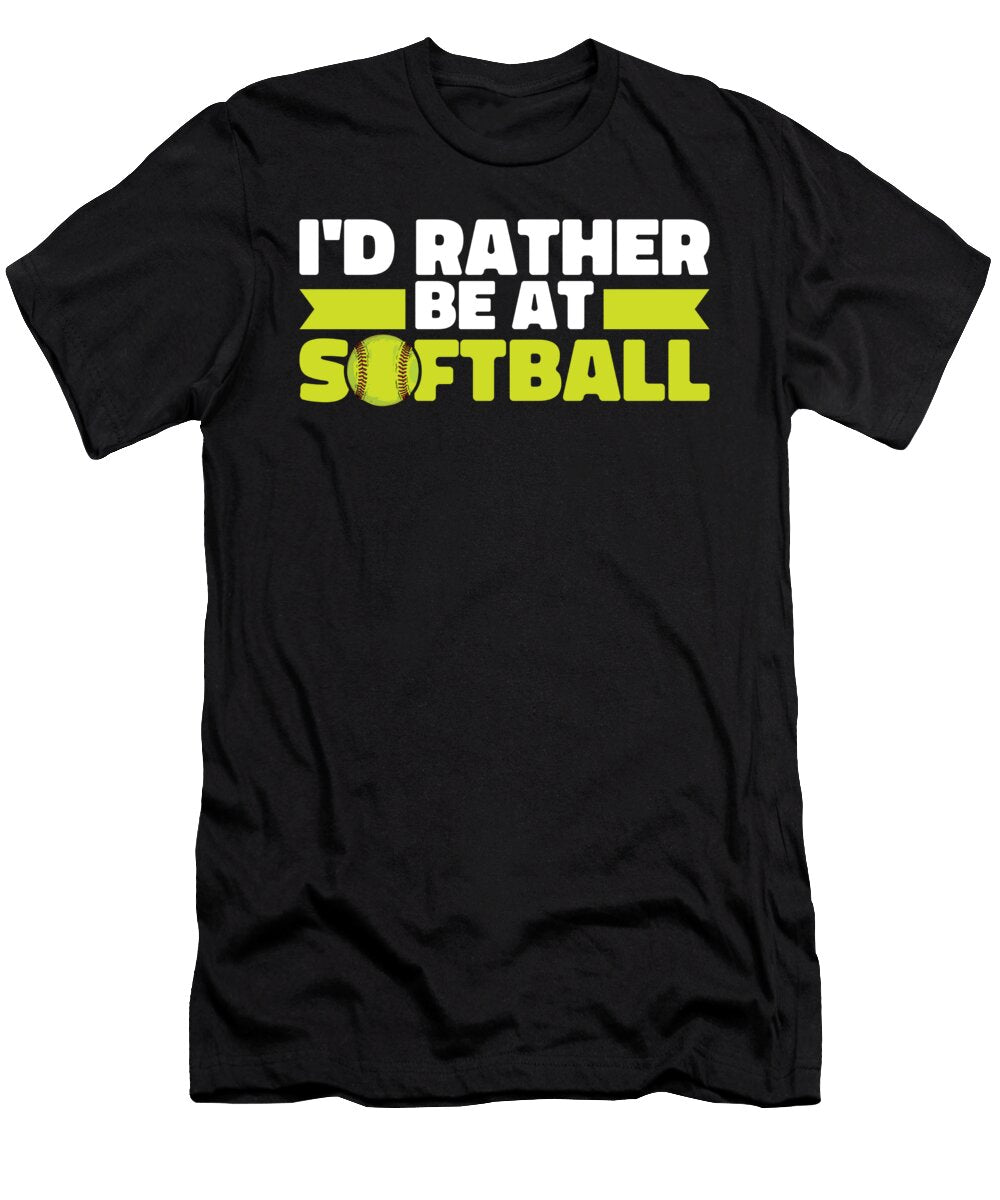 Funny Softball Batter Pitcher Catcher Softball Crazy Squirrel T-Shirt