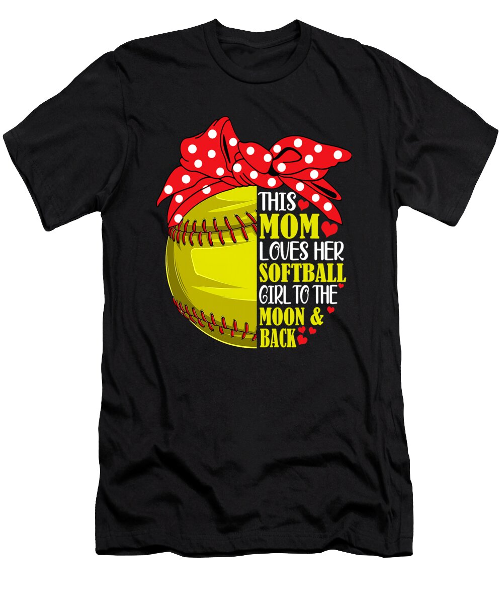 Funny Softball Gift Mom Women Pitcher Catcher Girls Lovers Dhbubble T-Shirt