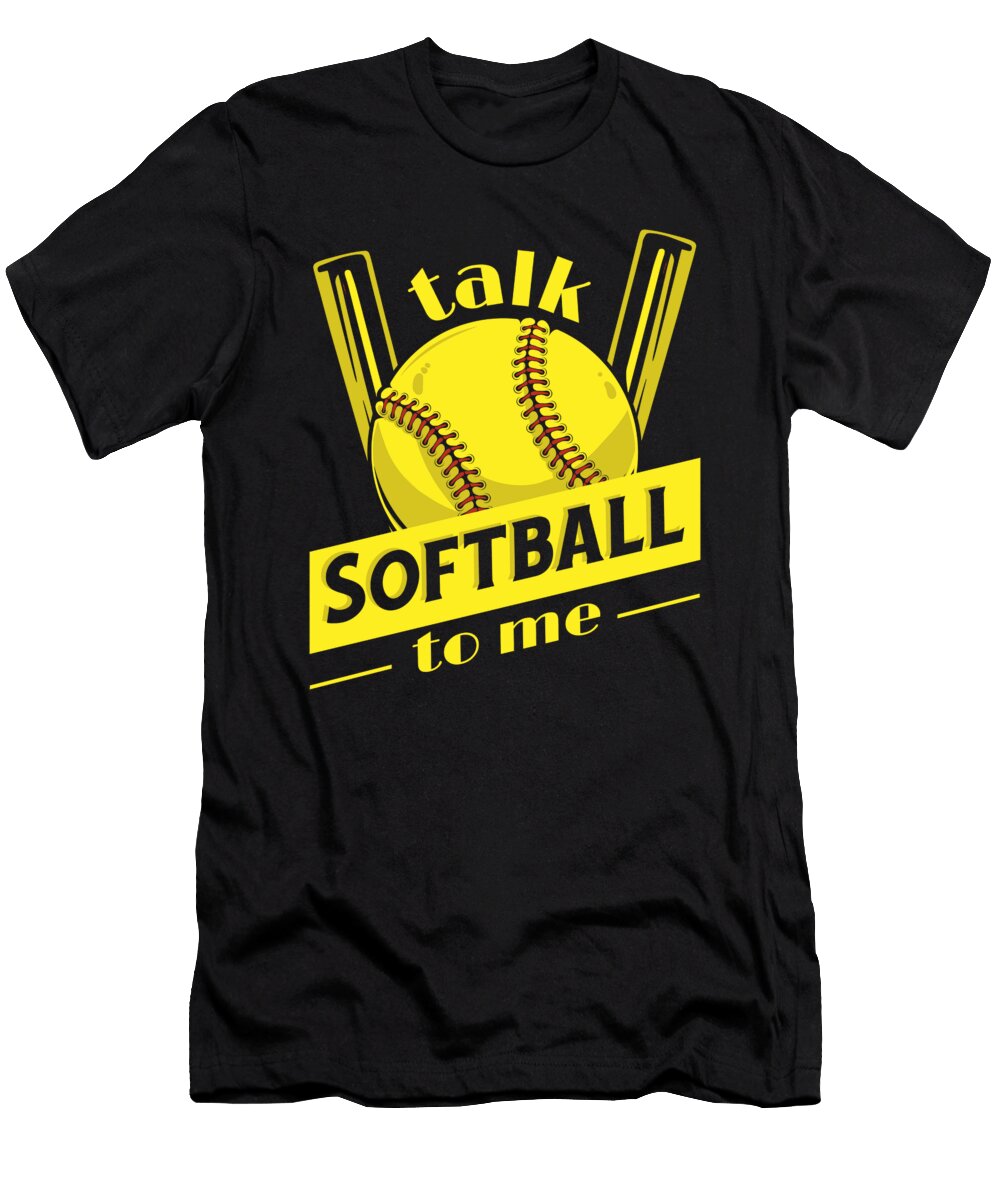 Funny Softball Pitcher Batter Catcher Softball Crazy Squirrel T-Shirt