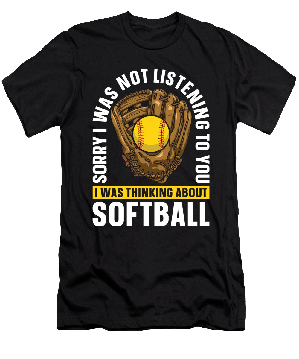Funny Softball Pitcher Catcher Eat Sleep Softball Reapeat Crazy Squirrel T-Shirt