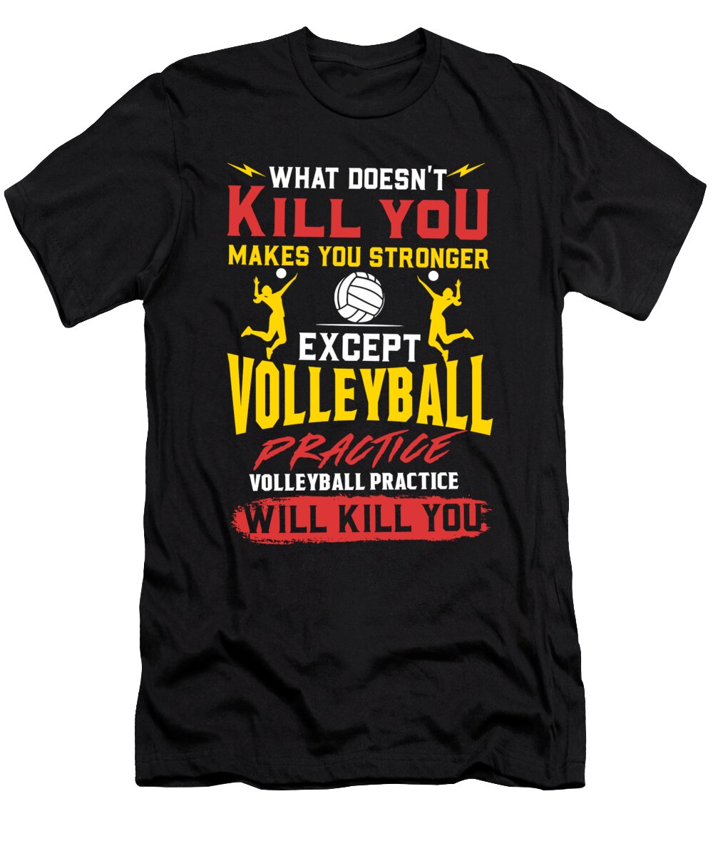 Funny Volleyball Practice Training Gift Bi Nutz T-Shirt