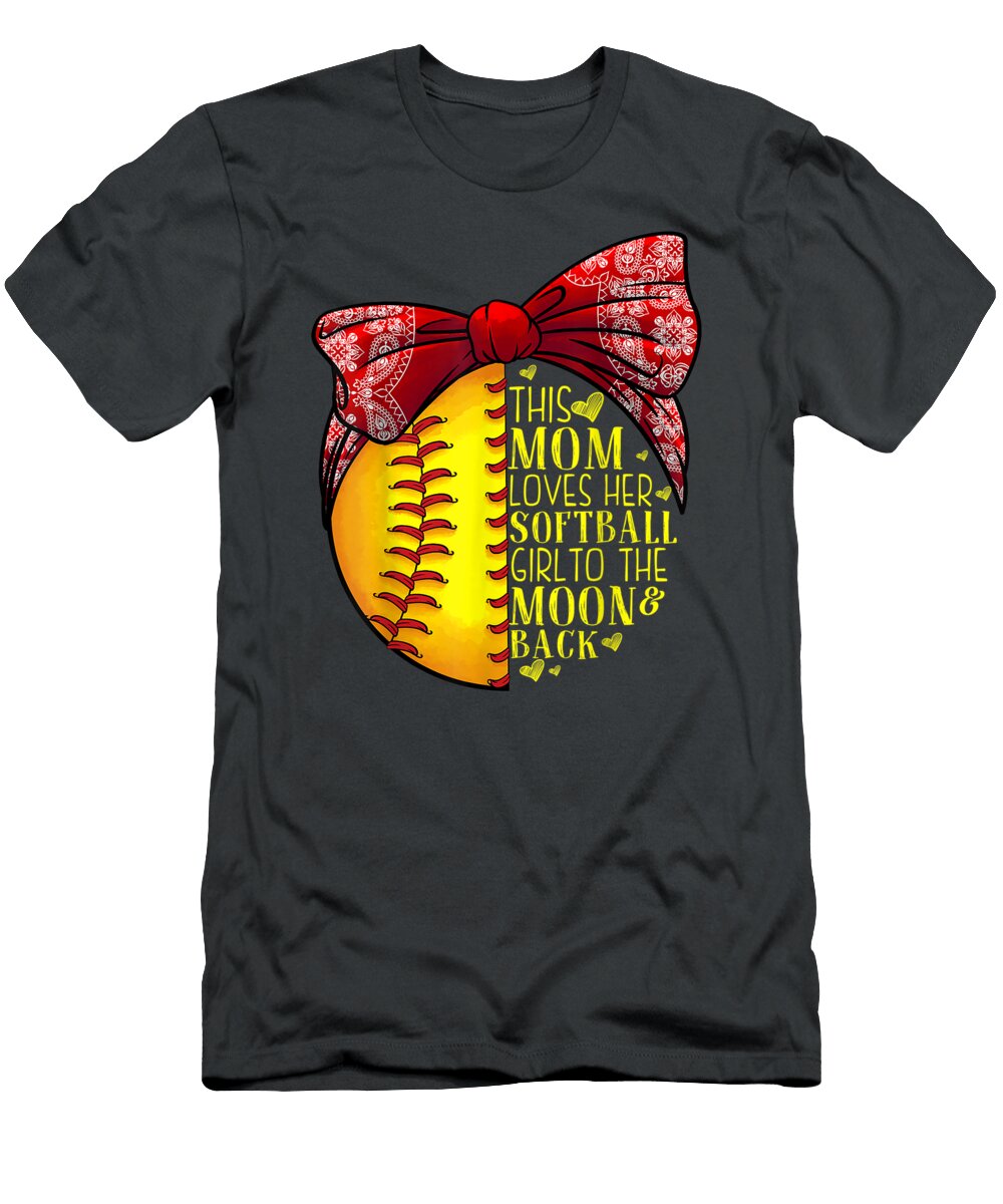 Funnyoftball Mom Women Pitcher Catcher Girls Lovers Mac Shiann T-Shirt