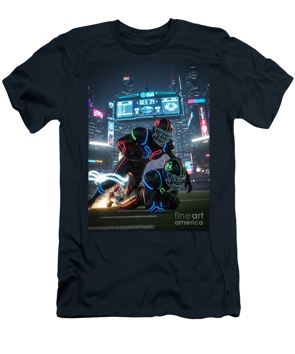 Futuristic Neon Football Clash Carlos V T-Shirt