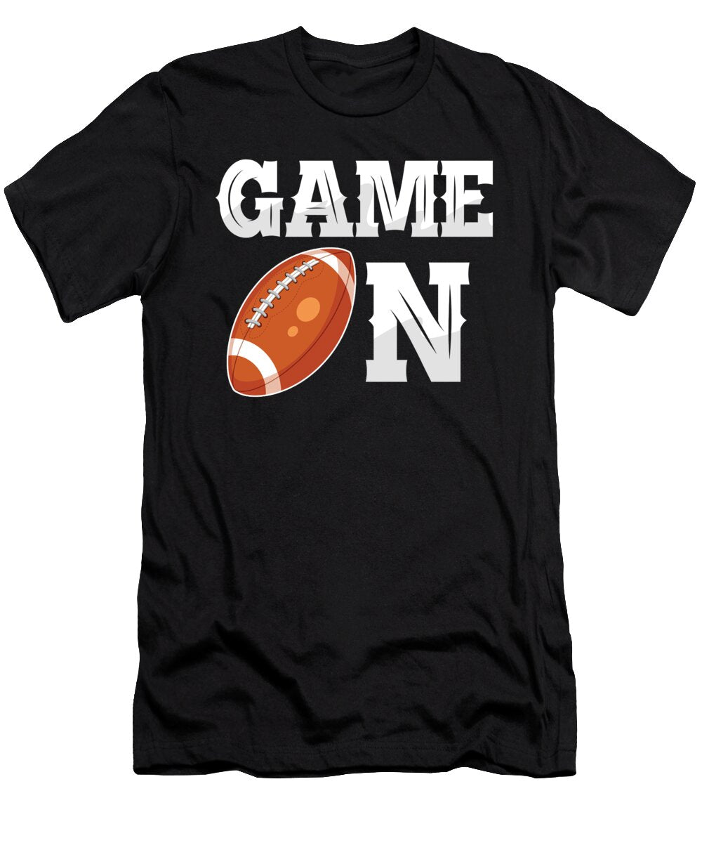 Game on Rugby Player American Football Rugby Ball Gift Thomas Larch T-Shirt