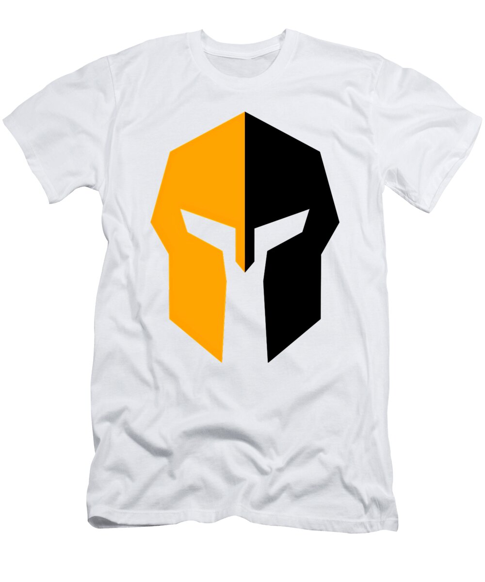Geometric Spartan Helmet Design Kenvin Tran T-Shirt