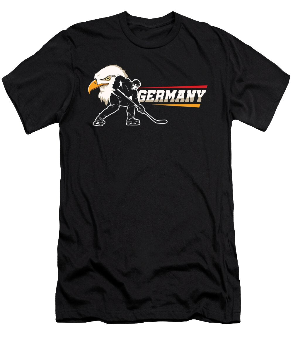 Germany Ice Hockey Skate Skating Game Goalie Net Field Stick Shinny Gift Thomas Larch T-Shirt