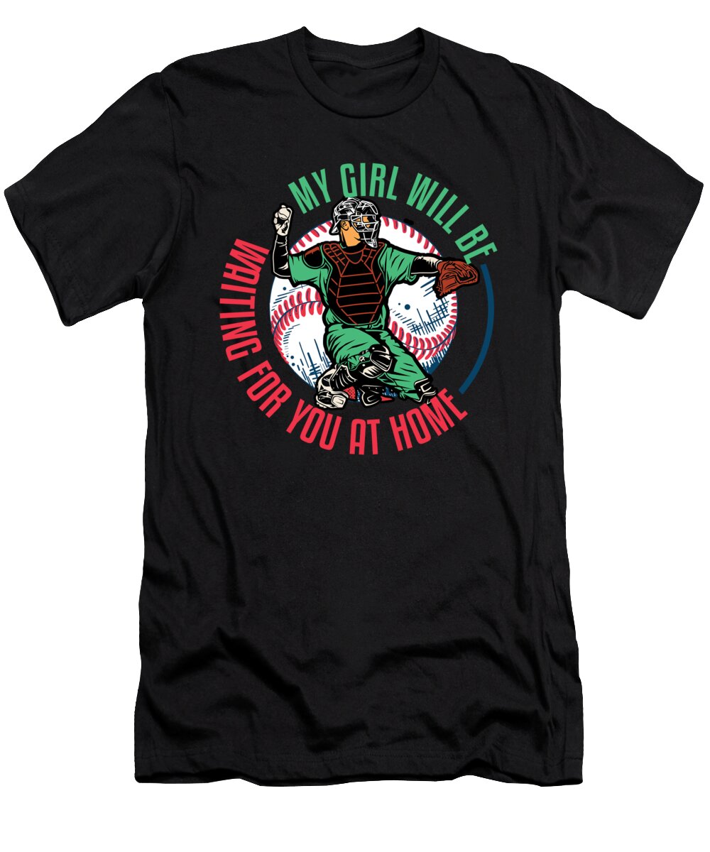 Girl Catcher Baseball Softball Ball Bat Player Gift Thomas Larch T-Shirt