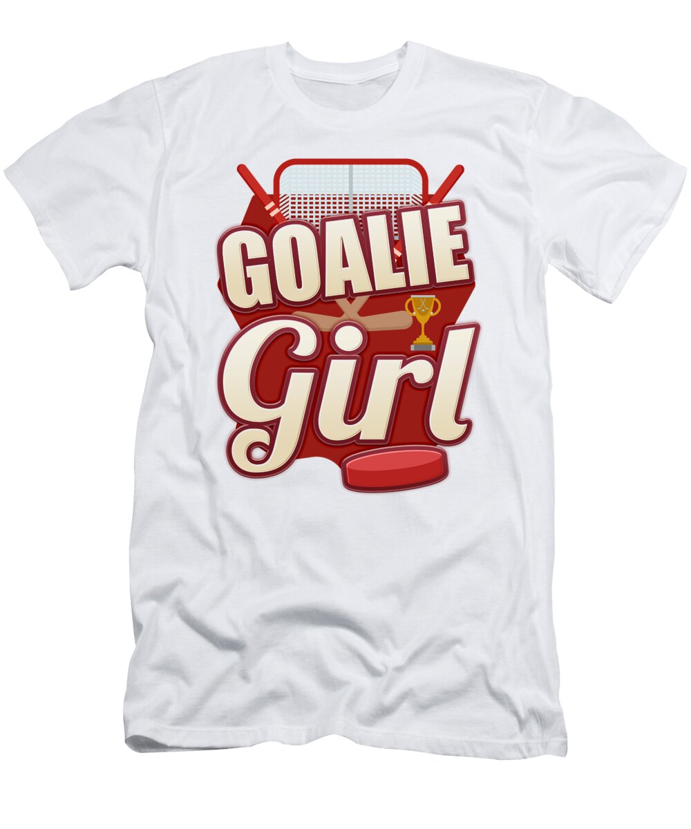 Girls Hockey Goalie Girl Hockey Enthusiast Kanig Designs T-Shirt