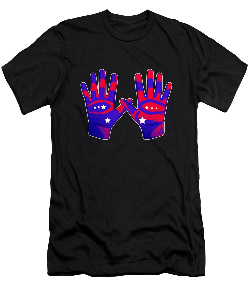 Gloves Sunday USA American Football Player Gift Muc Designs T-Shirt