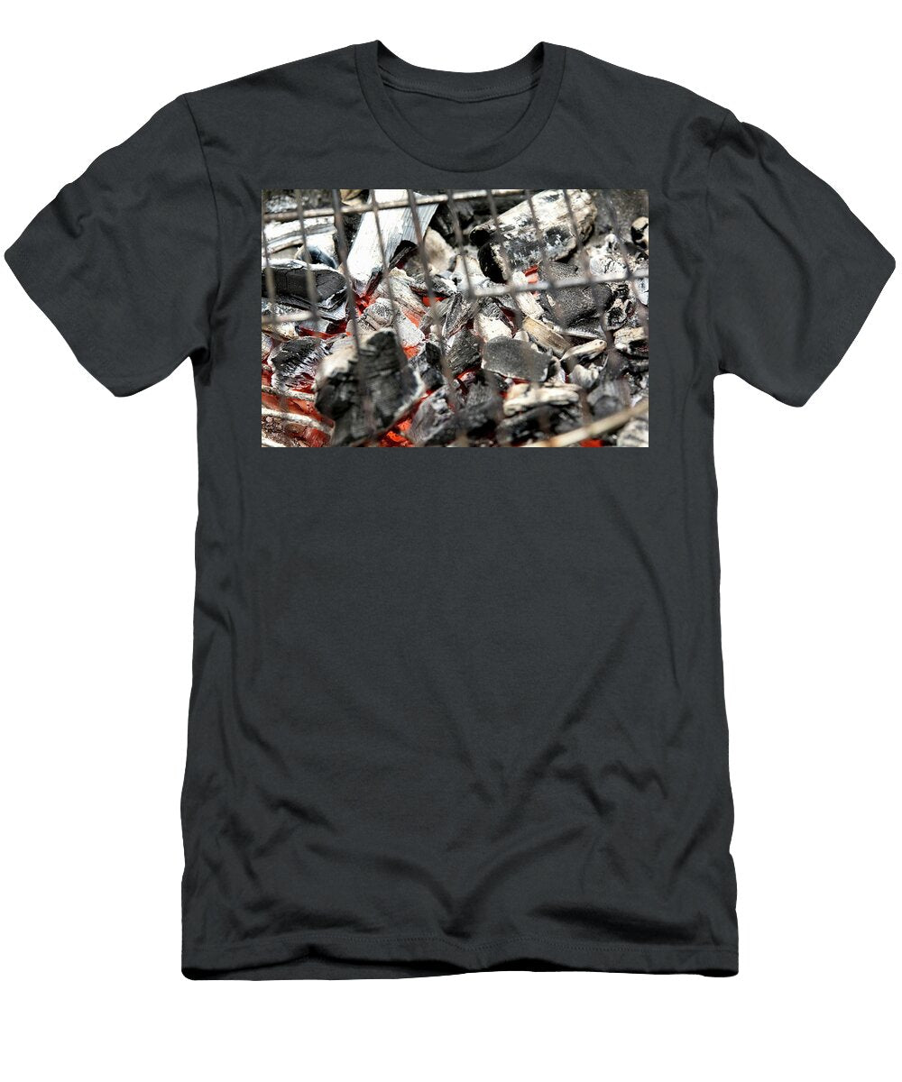 Glowing Charcoal Under a Grill Rack Chris Schfer T-Shirt