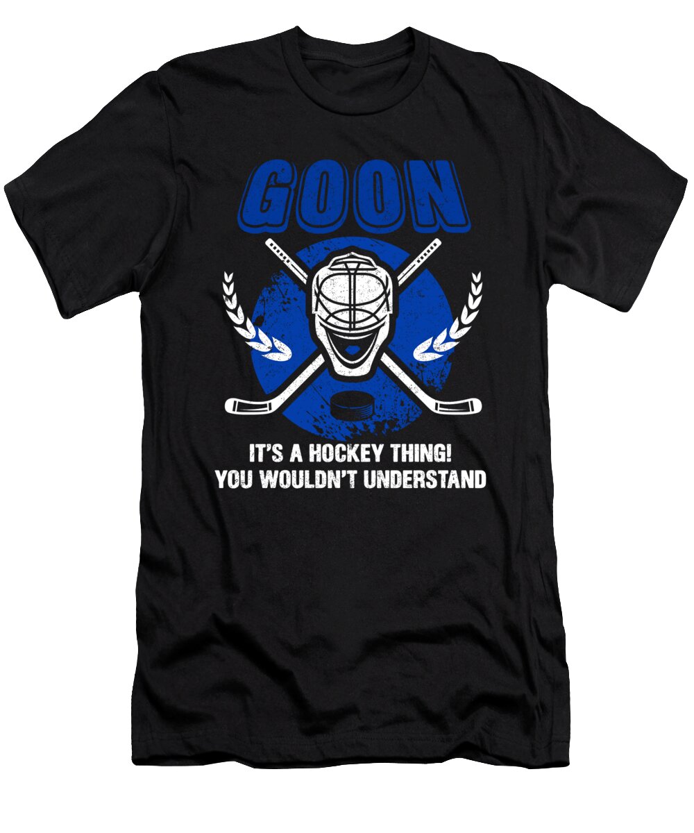Goon Hockey Mask Sports Ice Hockey Player Gift Thomas Larch T-Shirt