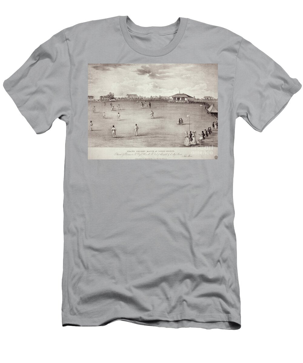 Grand Cricket Match At Lords Etching By J Moore 1837 J Moore T-Shirt