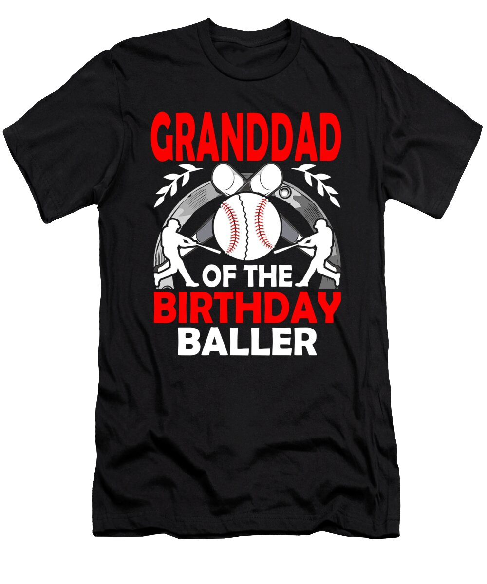 Granddad of the Birthday Baller Baseball Dhbubble T-Shirt