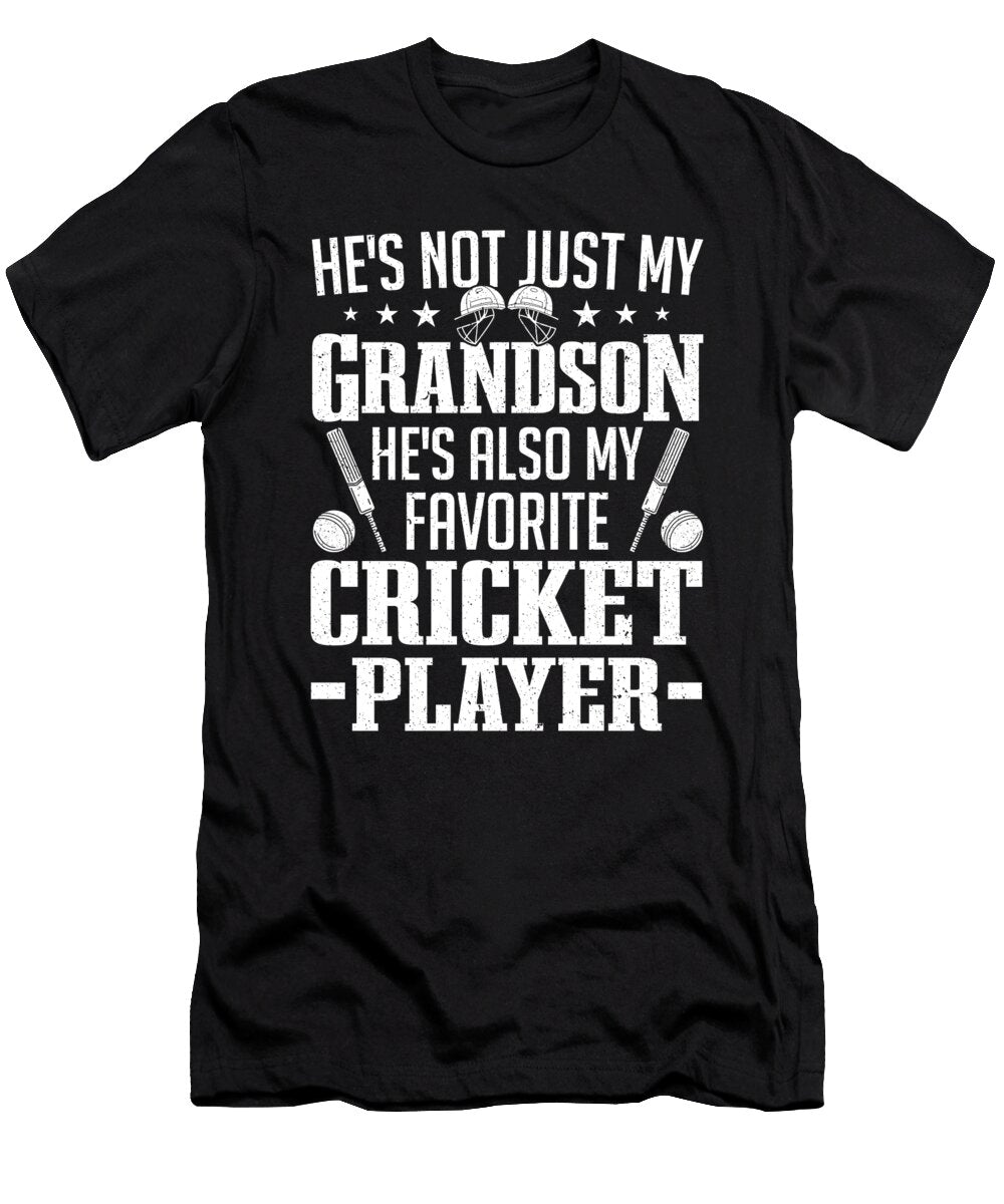 Grandson Hes Also My Favorite Cricket Player Colorfulsnow T-Shirt