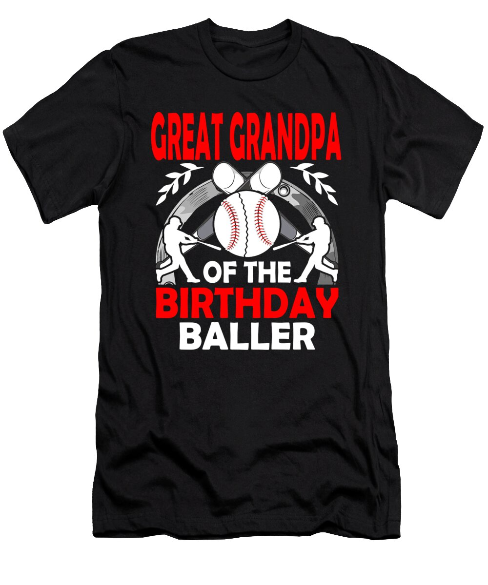 Great Grandpa of the Birthday Baller Baseball Dhbubble T-Shirt