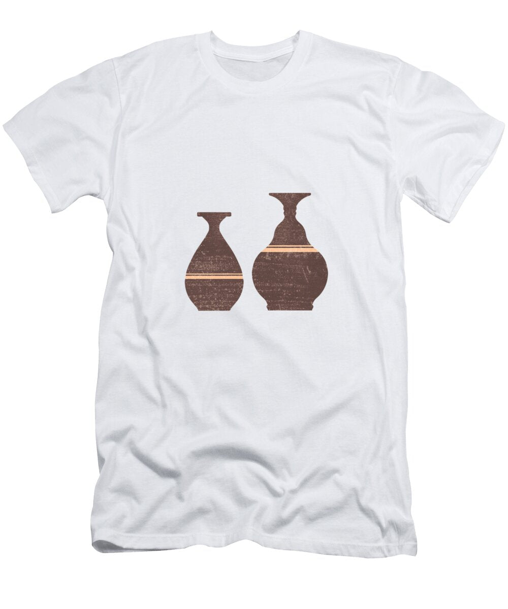 Greek Pottery 26 Alabastron Terracotta Series Modern Contemporary Minimal Abstract Brown Studio Grafiikka T-Shirt