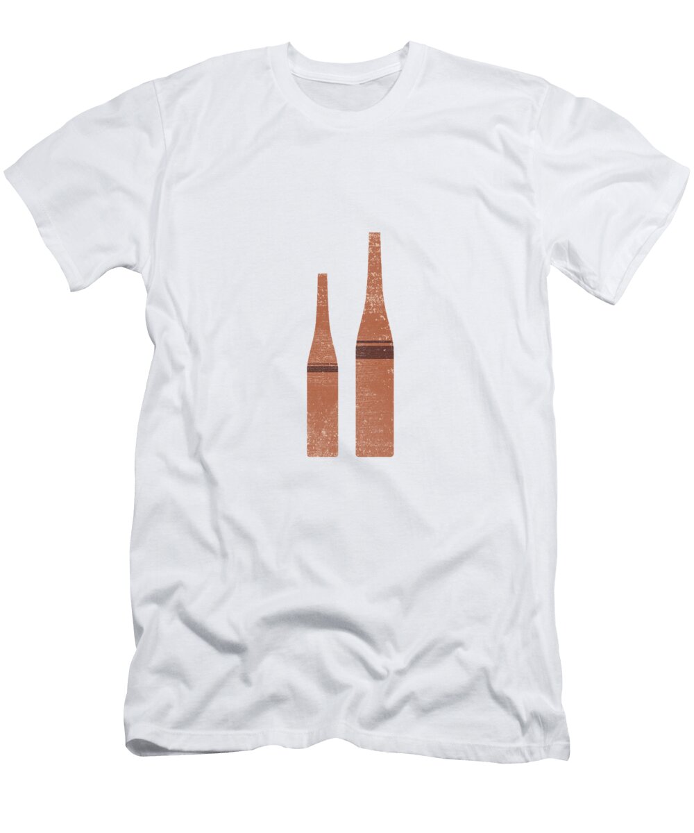 Greek Pottery 28 Tall Vases Terracotta Series Modern Contemporary Minimal Abstract Brown Studio Grafiikka T-Shirt